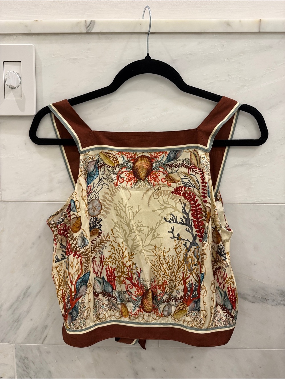 NWT Doen Nami Coral Scarf Top